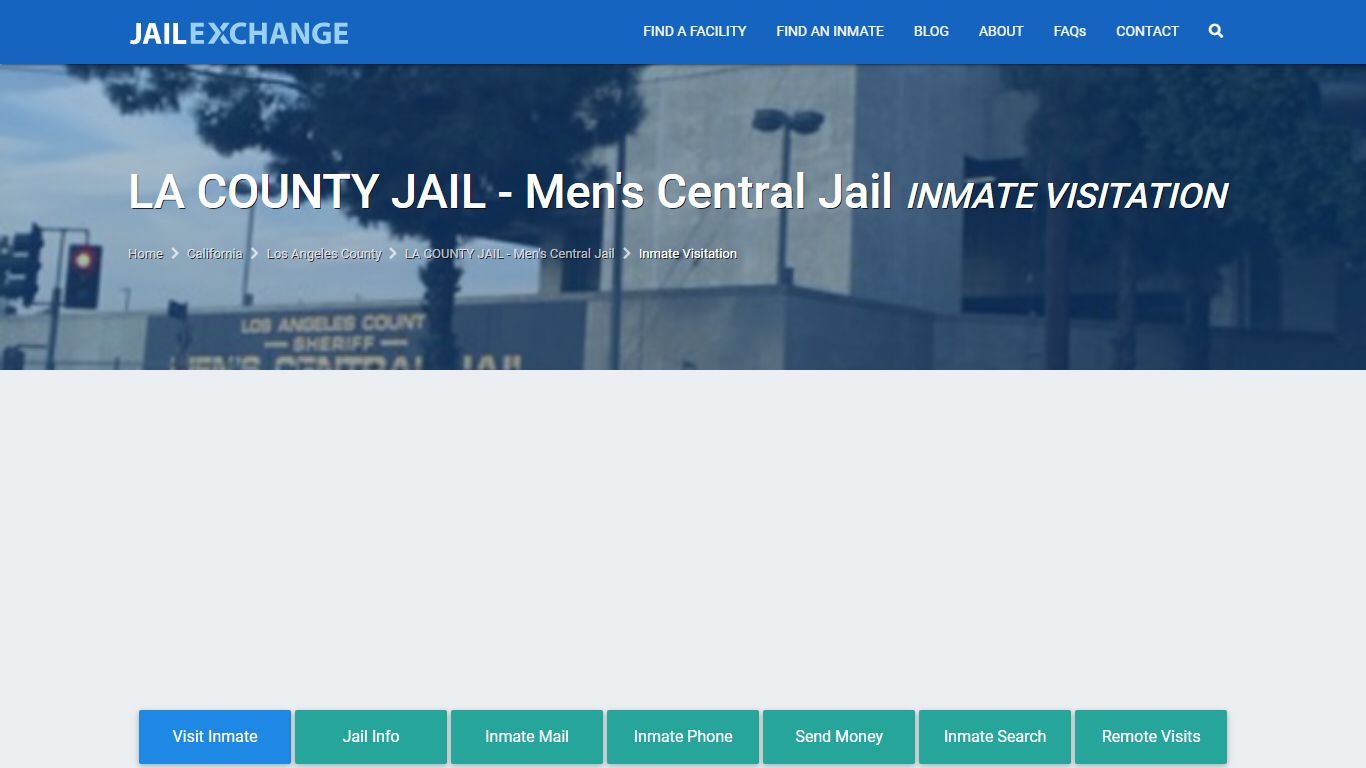 LA COUNTY JAIL - Men's Central Jail Inmate Visitation - JAIL EXCHANGE